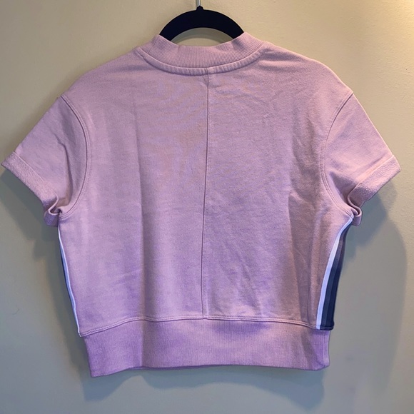CK Mauve Cropped Short-Sleeved Sweater Sz: XS - Picture 4 of 8